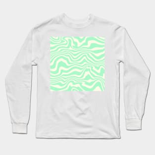 green wave pattern Long Sleeve T-Shirt